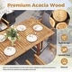 preview thumbnail 6 of 8, Costway 9 PCS Acacia Wood Outdoor Dining Set for 6-8 with 1.97" - See Details