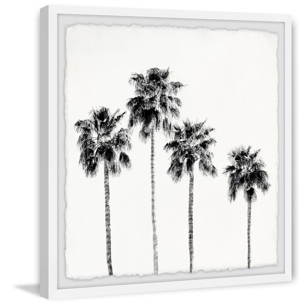 'Four Palm Trees' Framed Painting Print