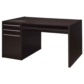 Halston 60-inch 3-Drawer Office Computer Desk Cappuccino