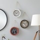 preview thumbnail 1 of 4, White Metal Decorative Wall Clock with Rope accents (Set of 3) Multi