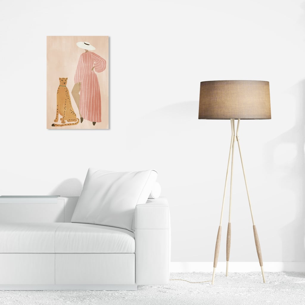 Wynwood Studio Canvas Animals Spots and Stripes II Gold and Light Red Modern & Contemporary Wall Art Canvas Print