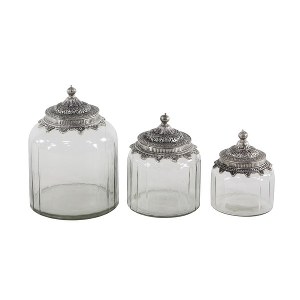 Decorative shop glass canisters