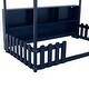 preview thumbnail 17 of 34, Kids Twin Floor Bed with Roof Frame and LED Light, Wooden House Bed with Bookshelf Storage and Guardrails