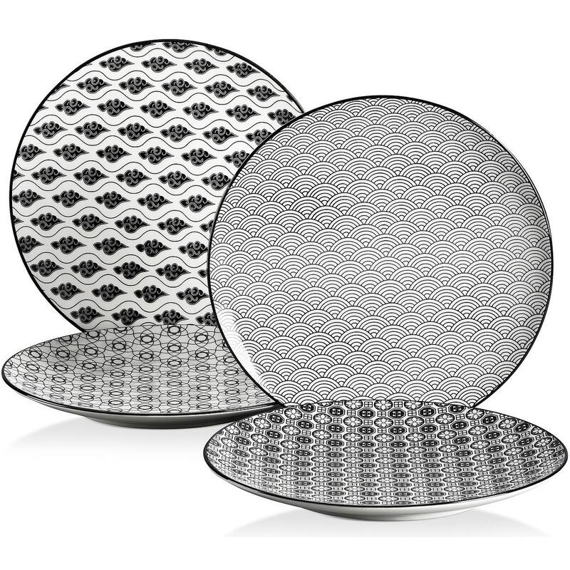 vancasso Macaron 4-Piece Multi-Color Dinner Plates Dessert Soup Plates