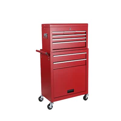8-Drawer Rolling Tool Storage Cabinet with 2 in 1 Detachable Top Tool Box