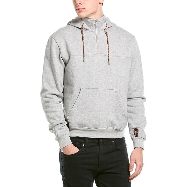 hooded quarter zip