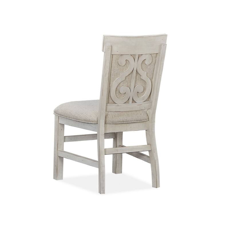 Magnussen Home Bronwyn Alabaster And Toasted Nutmeg Upholstered Side Chair Two Pack - 20''W x 23.38''D x 38.5''H