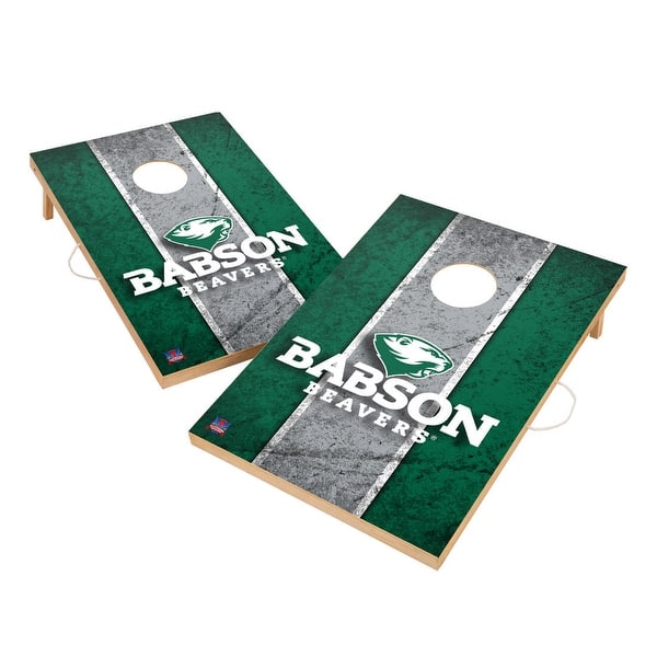 slide 2 of 5, Vintage Babson Beavers Regulation 2x4 Cornhole Set