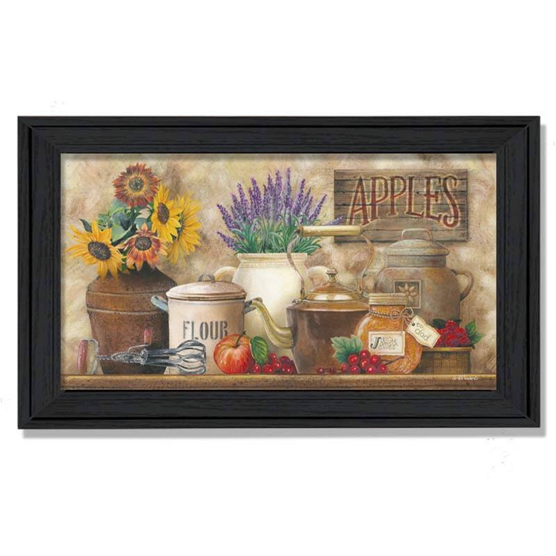 TrendyDecor4U Contemporary "Antique Kitchen" Framed Print Wall Art by Ed Wargo