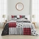 preview thumbnail 2 of 4, Sweet Jojo Designs Grey, Black and Red Woodland Plaid and Arrow Rustic Patch Collection Boy 2 Piece Twin-size Comforter Set