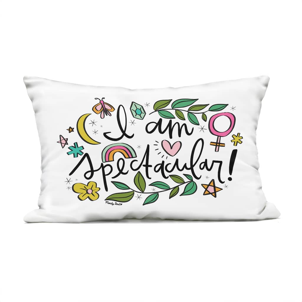 Stupell Motivational I Am Spectacular Printed Outdoor Throw Pillow Design by Mandy Ford Art + Illustration