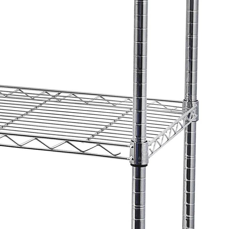 5-Tier Adjustable Metal Storage Rack,Heavy Duty Storage Shelving,Silver