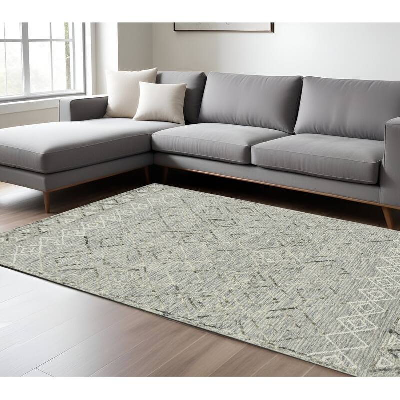 HomeRoots Argyle Lodge Rectangle Area Rug - 120.00 in. x 96.00 in.  x 0.40 in.