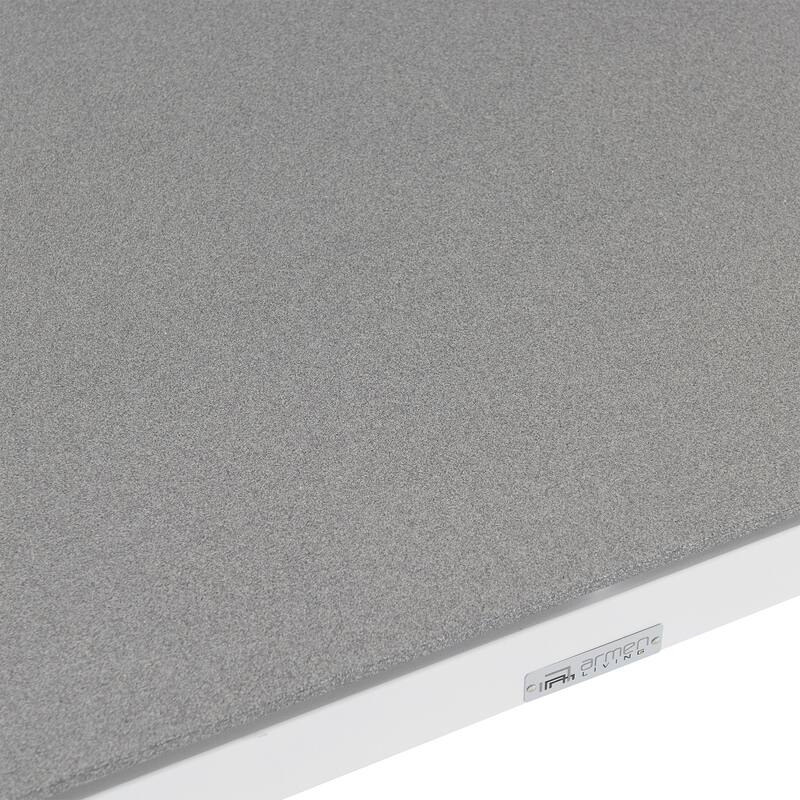 Outdoor Dining Table - Aluminum & Teak Patio Table - 6 Seater - Modern Design - 63