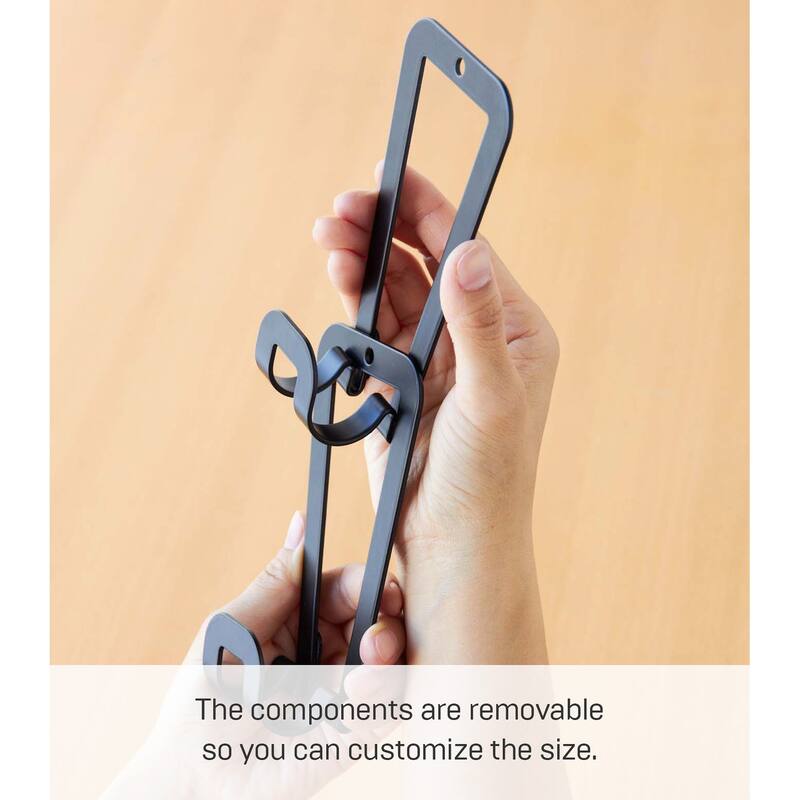 Yamazaki Home Cascading Storage Hooks, Steel, Holds 2.2 lbs - L 3.15 x W 2.95 x H 30.31 inches