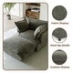 preview thumbnail 46 of 47, 39"W Oversized Chenille Comfy Cloud Chaise Lounge with Ottoman
