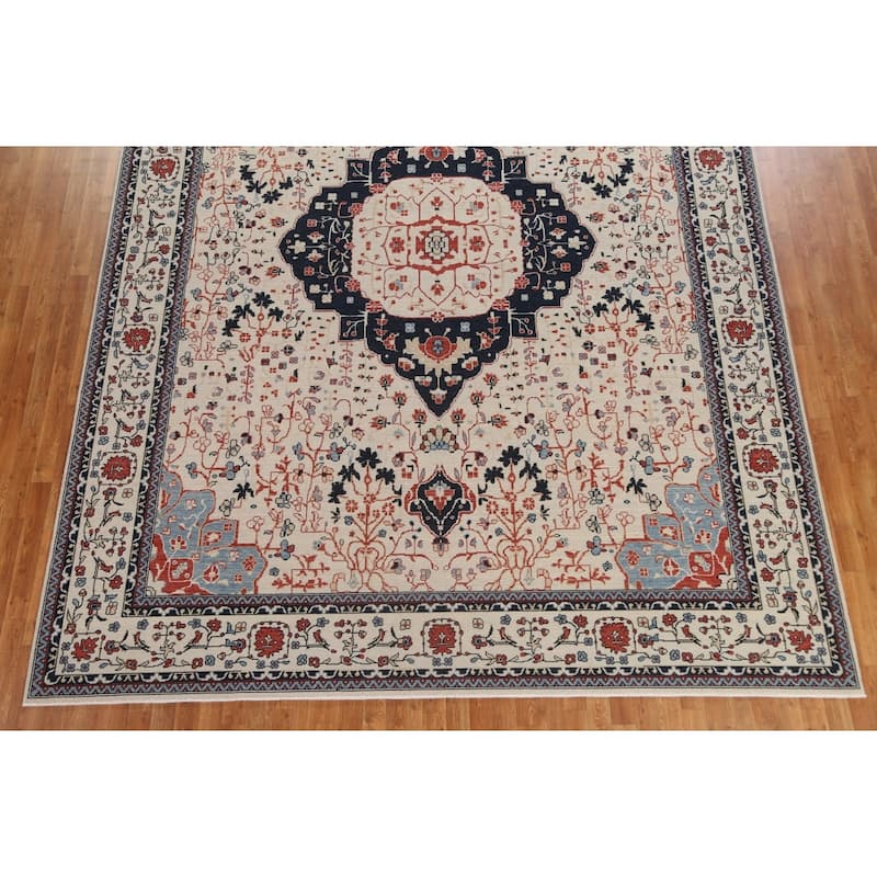Floral Kashan Mohtasham Turkish Oriental Area Rug Wool Hand-knotted - 9'9" x 13'0"
