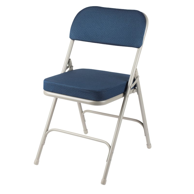 Hampden Furnishings Bernadine Collection Deluxe Fabric Padded Folding Chair, Pack of 2
