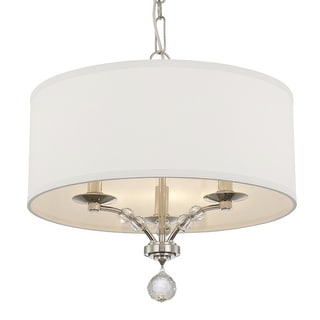 Mirage 3 Light Nickel Mini Chandelier - 18'' W x 19'' H