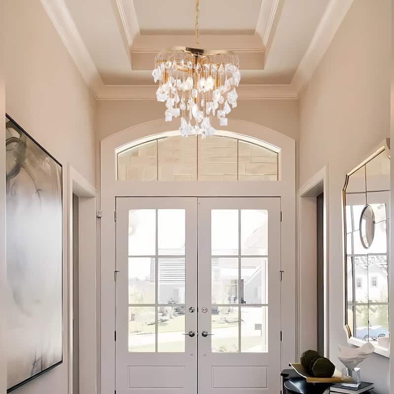 Halcyon Medium Three Tier Chandelier (Gold or Silver)