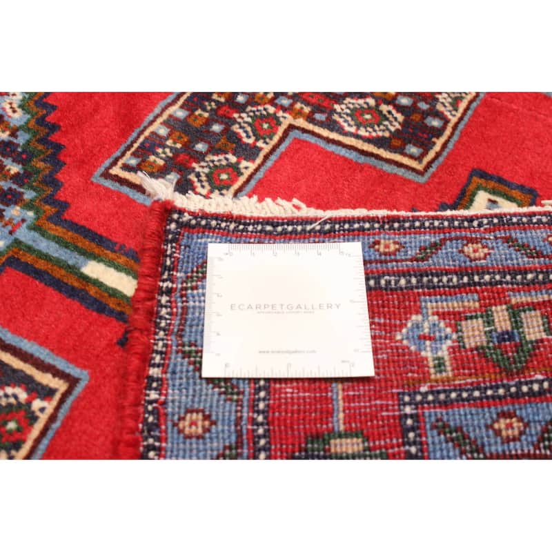 ECARPETGALLERY Hand-knotted Kayseri Red Wool Rug - 3' x 10' 5"