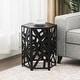 preview thumbnail 6 of 7, Adeco Set of 2 Hexagon Metal Nesting Side End Tables Set