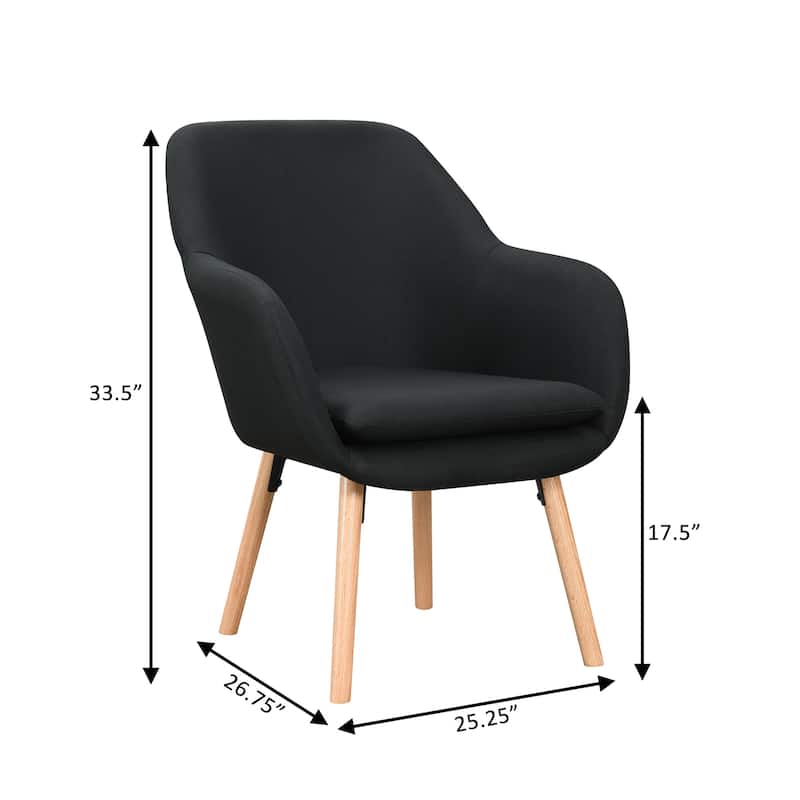 Convenience Concepts Take a Seat Charlotte Wingback Upholstered Accent Armchair
