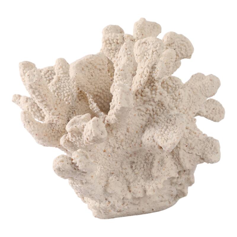 Polyresin Sculpture Coral Reef Textured Modern Accent - 8" Ivory - 15.25" x 9.75" x 8"