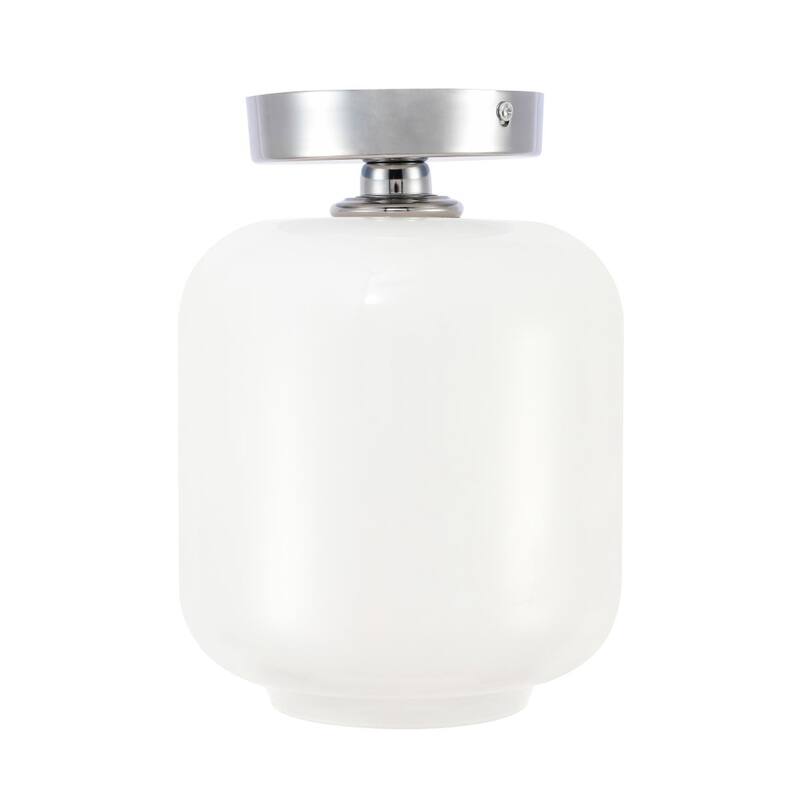 Collins 1-light Glass Cylinder Shade Flush Mount Fixture