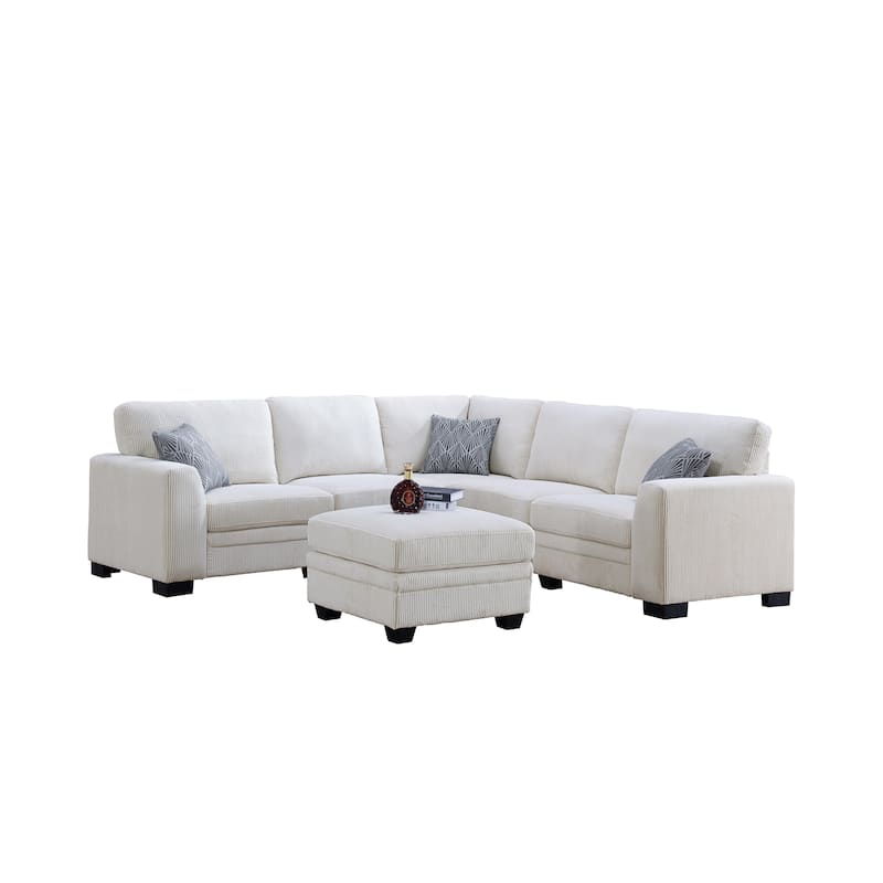6 PCS Corduroy Flexible Combination Sectional Sofa