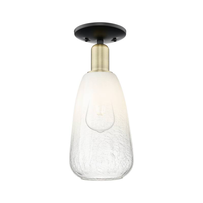 Innovations Lighting Downtown Urban - Brookhaven Almond - 1 Light 6" Semi-Flush Mount Light