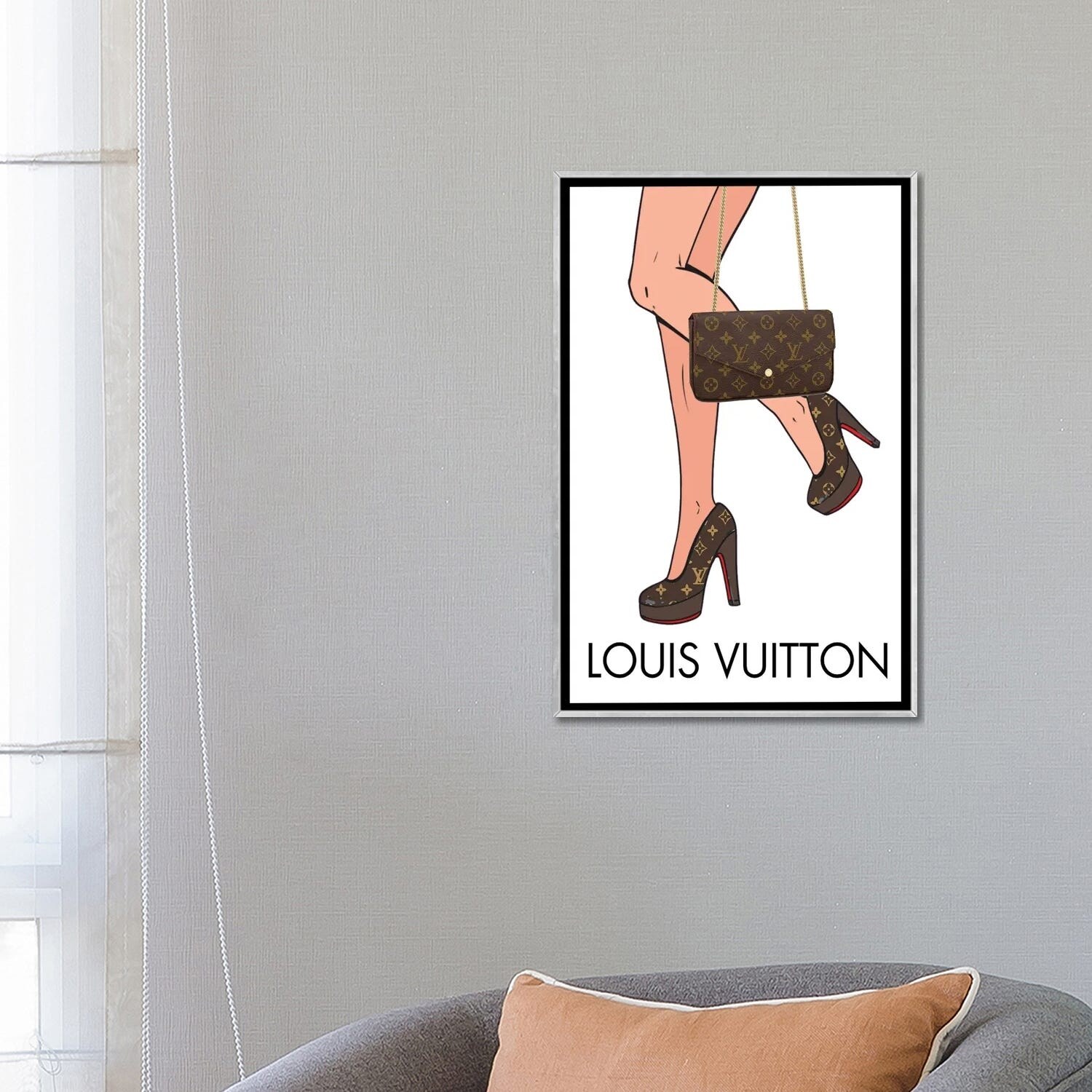 iCanvas Louis Vuitton Black And White by Julie Schreiber - On