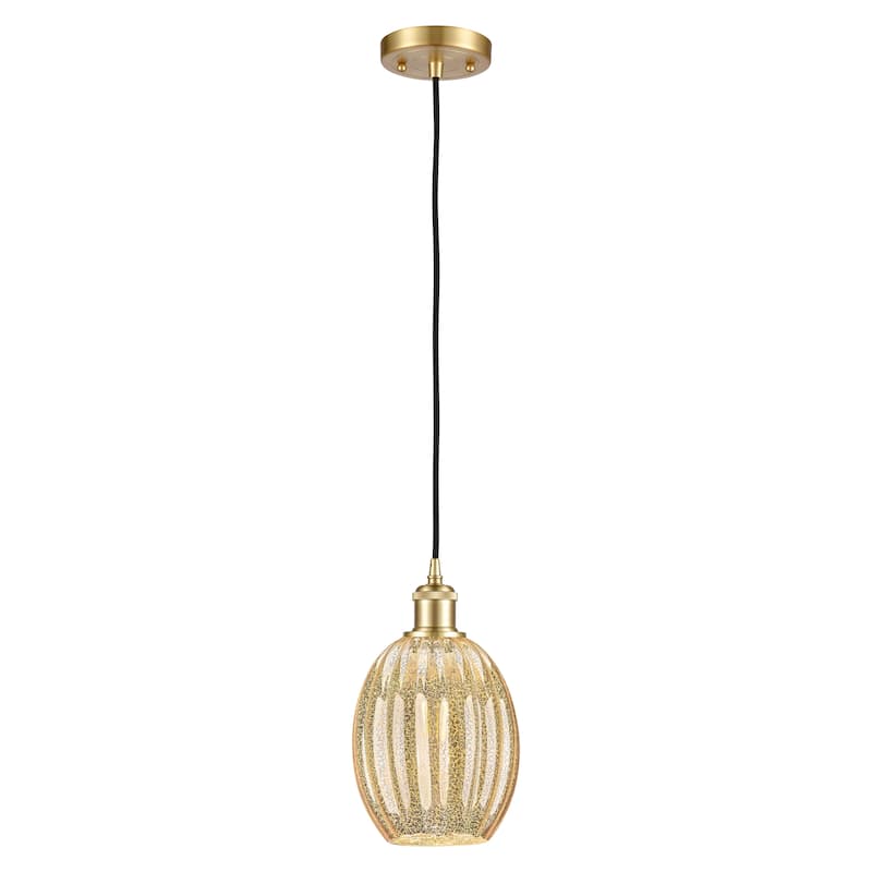 Innovations Lighting Endless Possibilities Ballston - Preston - 1 Light 6" Bulb Shade Cord Hung Mini Pendant - Mercury/Satin Gold