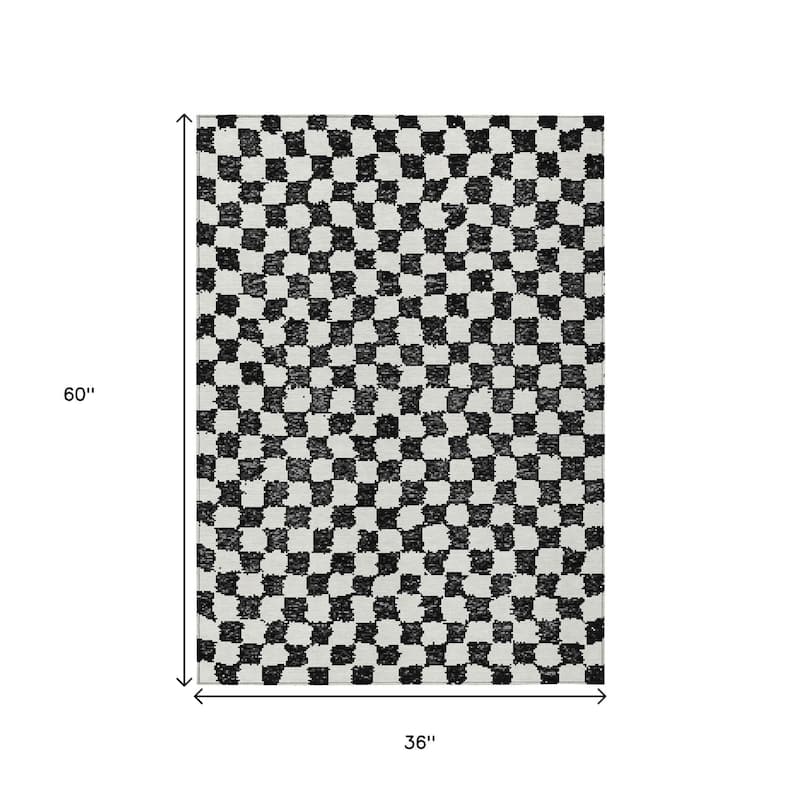 HomeRoots Geometric Transitional Rectangle Outdoor Rug
