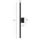 preview thumbnail 8 of 9, 32" Outdoor Linear Strip Integrated LED Wall Sconce - H31.7" x W4.3" x D3.3"
