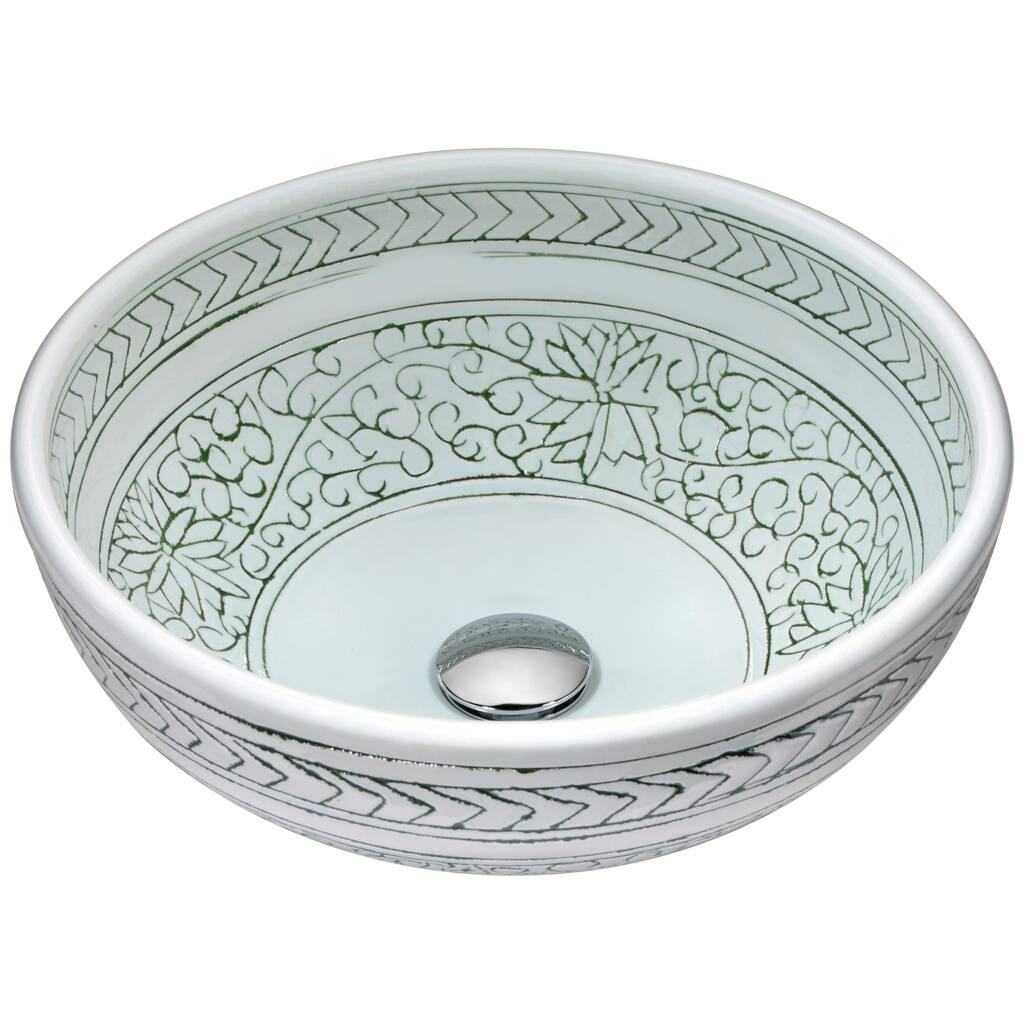 ANZZI Satui Series Vessel Sink in Decor White