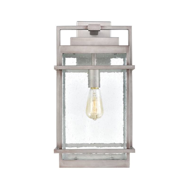 Breckenridge Weathered Zinc 1-Light Outdoor Sconce - 22 inch Tall