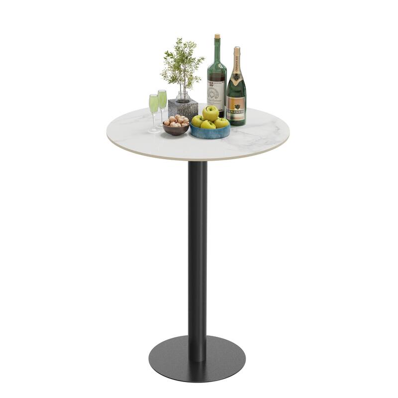 Tall Round Bar Height Bistro Pub Table for Business, Commercial Cafe