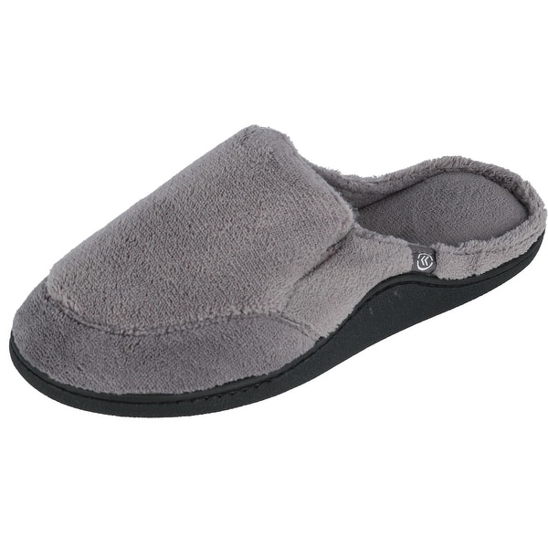 isotoner men's open toe slippers