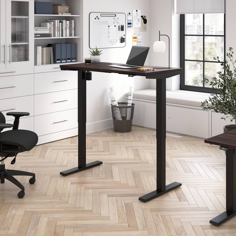 Bush Business Furniture Move 40 Series 48x24 Adjustable Standing Desk - Black Walnut