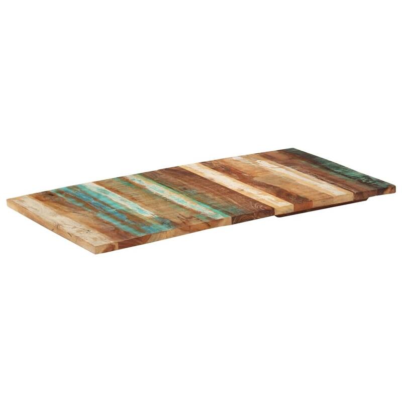 vidaXL Rectangular Table Top 23.6x47.2" 0.98 - 1.06 " Solid Reclaimed Wood - Multicolor - 47.2 x 23.6"
