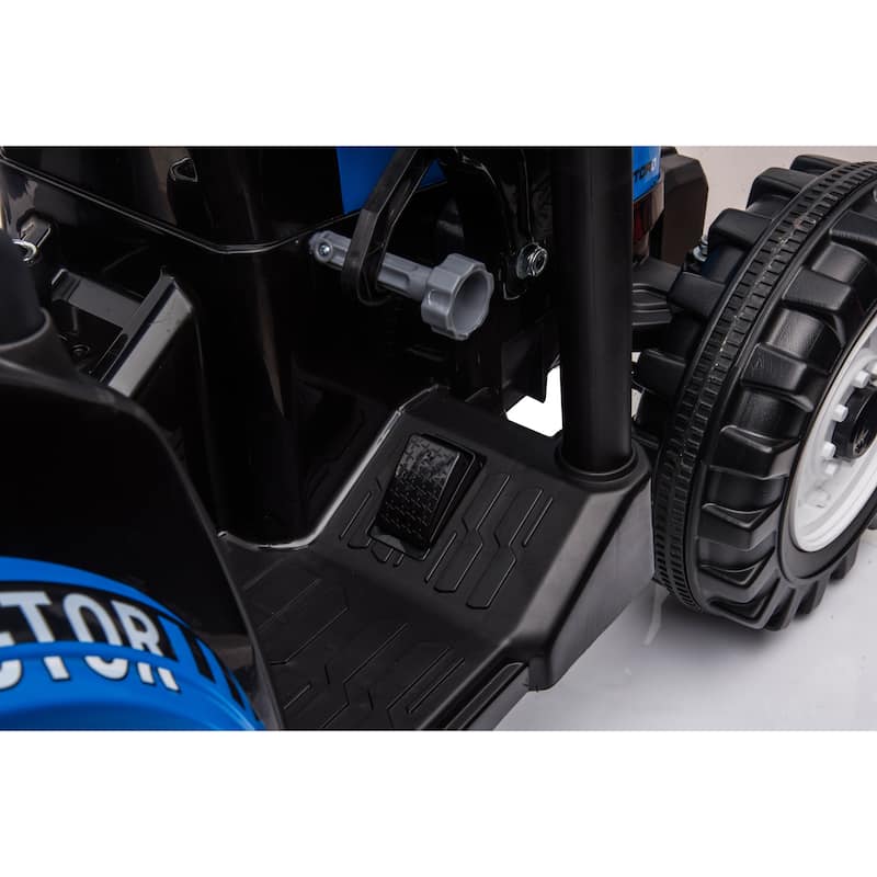 Ride on Tractors with Parent Remote Control, Pedal Tractors Ride on Car Toy Blue Battery Powered Electric Vehicle
