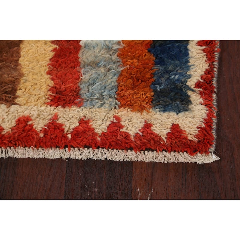 Stripe Moroccan Oriental Hallway Runner Rug Wool Hand-knotted - 2'7" x 9'7"