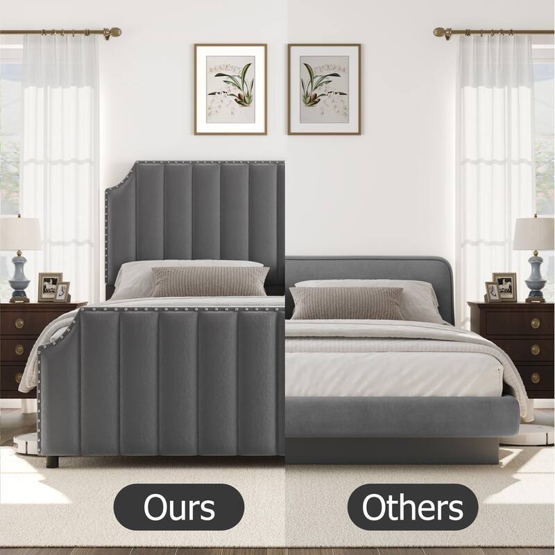 Platform Bed Frame with 50.2" Headboard