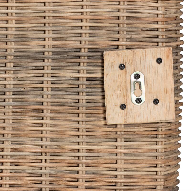 Cantara Modern Bohemian Natural Rattan Queen Size Standalone Headboard