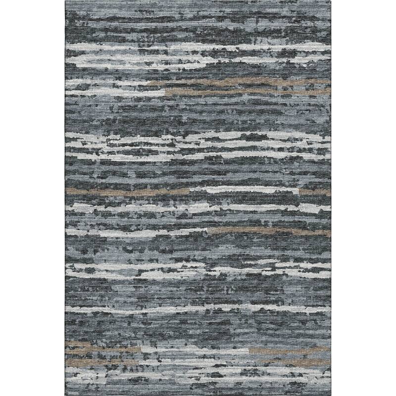 Premium Washable Super Soft Modern Ombre Stripes Mayfield Rug