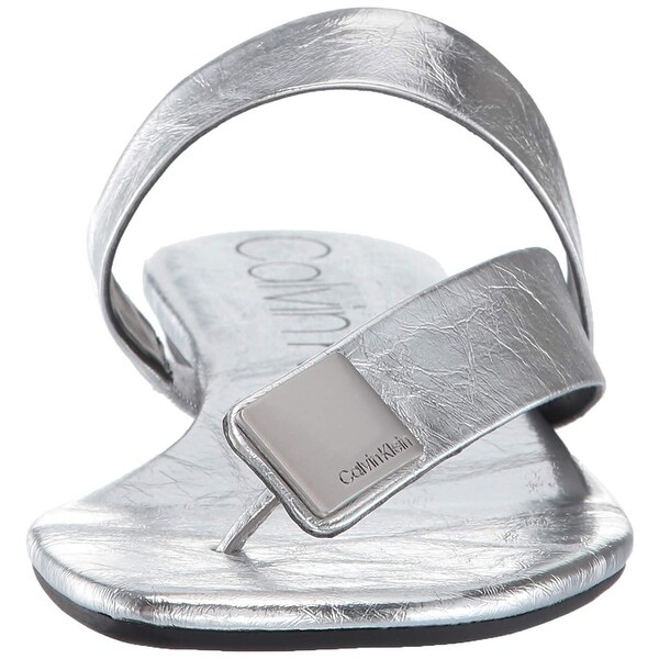 calvin klein saurin flat sandals