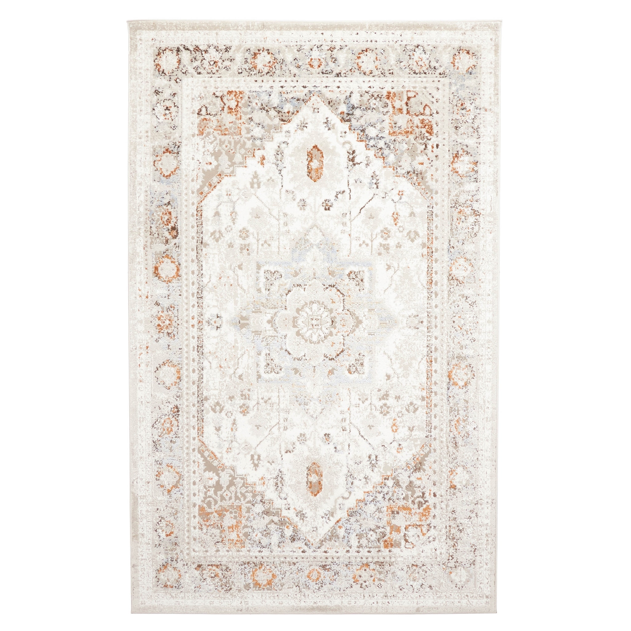 ECARPETGALLERY Machine Made Paradox Ivory Area Rug