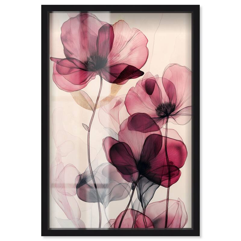 Filigree Flora I Shadowbox by Art Remedy - Black - 36" x 54"