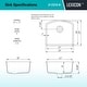 preview thumbnail 4 of 5, Lexicon Platinum 2321D Quartz Composite Single Bowl Kitchen Sink